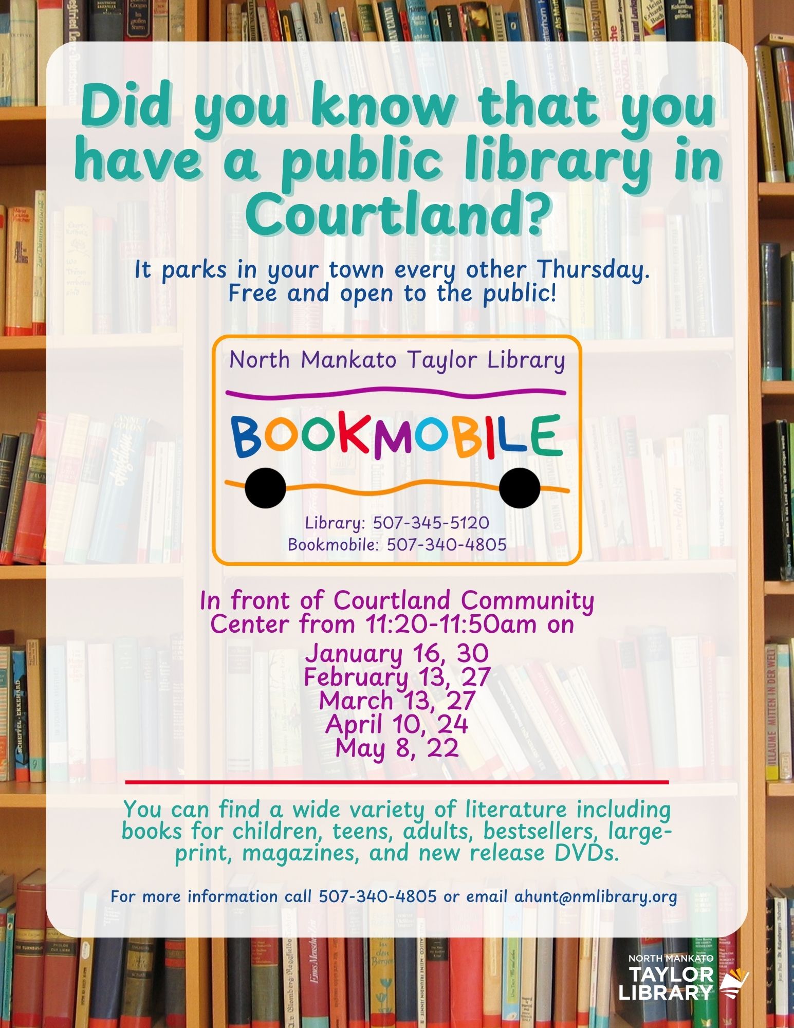 JAN FEB MAR APR MAY BOOKMOBILE